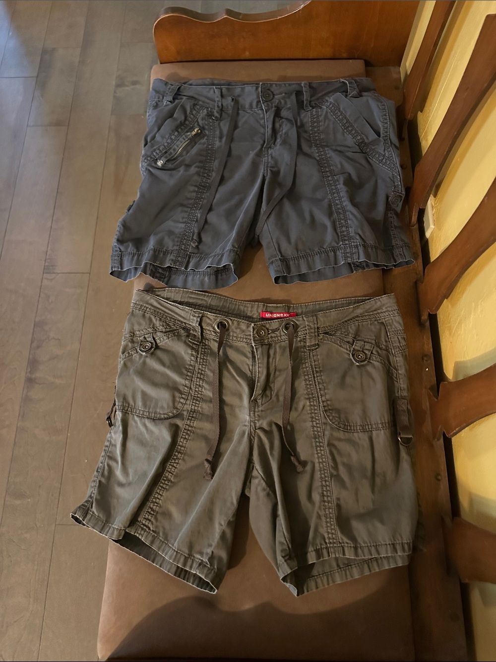 Unionbay Cargo Shorts 2-Pack — Olive and Charcoal Utility Styles